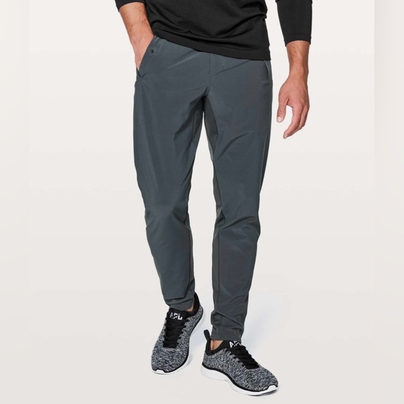 Lululemon Chill Motion Pant Melanite Ankle Zipper Snap Pocket Size Medium - Picture 1 of 11